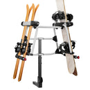 VEVOR Porte-skis sur attelage, pour récepteur 5 cm, support pour planche à neige, capacité 6 paires de skis ou 4 planches, avec verrou, sangle de sécurité, accès inclinable, rembourrage en caoutchouc - image 12