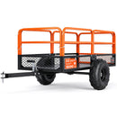 VEVOR Remorque à Benne Basculante, 623 L, Remorque de Tracteur Tondeuse à Gazon de Jardin en Acier, Capacité de Charge 725,75 kg, avec Pneus 40,64 cm, Chariot de Transport à Déversement pour VTT, UTV