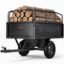 VEVOR Remorque à Benne Basculante, 481 L, Remorque de Tracteur Tondeuse à Gazon de Jardin en Acier, Capacité de Charge 272 kg, avec Pneus 40,64 cm, Chariot de Transport à Déversement, pour VTT, UTV - image 2
