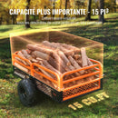 VEVOR Remorque à Benne Basculante Capacité de Charge 680 kg Remorque Utilitaire de Jardin Robuste avec Côtés Amovibles Chariot de Transport à Déversement 0,4 m³​ pour Tracteur, Tondeuse à Gazon, VTT - image 5