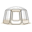 VEVOR Tente Bulle Pop-up, 3,66 x 3,45 m, Tente Igloo Dôme de Jardin pour 10-12 Personnes, Abri de Camping d'Extérieur Transparent avec Fenêtres, Imperméable et Résistante aux UV, Vue Panoramique 540° - image 11