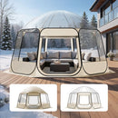 VEVOR Tente Bulle Pop-up, 4,58 x 4,32 m, Tente Igloo Dôme de Jardin pour 12-15 Personnes, Abri de Camping d'Extérieur Transparent avec Fenêtres, Imperméable et Résistante aux UV, Vue Panoramique 540° - image 2