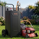 VEVOR Chariot à Carburant 132,5 L Réservoir à Carburant Mobile Pompe Manuelle, Réservoir en Acier au Carbone, avec 4 Roues et Tuyau, pour Essence et Diesel, Voiture, Quad, Tondeuse, Moto, Bateau, Noir - image 9