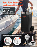 VEVOR Chariot Carburant 113,6 L Réservoir à Carburant Mobile Pompe Manuelle, Réservoir en Acier au Carbone, avec 2 Roues et Tuyau, pour Essence et Diesel, Voiture, Tondeuse, Quad, Bateau, Moto, Noir - image 4