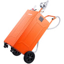 VEVOR Chariot Carburant 132,5 L Réservoir à Carburant Mobile Pompe Manuelle, Réservoir en Acier au Carbone, avec 4 Roues et Tuyau, pour Essence et Diesel, Voiture, Quad, Tondeuse, Bateau, Moto, Orange - image 12