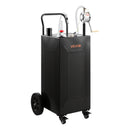 VEVOR Chariot à Carburant 113,6 L Réservoir à Carburant Mobile Pompe Manuelle, Réservoir en Acier au Carbone, avec 4 Roues et Tuyau, pour Essence et Diesel, Voiture, Quad, Tondeuse, Bateau, Moto, Noir