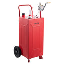 VEVOR Chariot Carburant 113,6 L Réservoir à Carburant Mobile Pompe Manuelle, Réservoir en Acier au Carbone, avec 2 Roues et Tuyau, pour Essence et Diesel, Voiture, Tondeuse, Quad, Bateau, Moto, Rouge - image 12