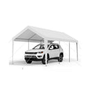 VEVOR Carport, 3,05 x 6,09 m, Abri de Voiture Robuste avec Cadre en Acier, Abri de Garage Extérieur, Résistant aux UV et à l'Eau, Protection Toutes Saisons, Auvent pour Voiture, Bateau, Moto, Blanc - image 2