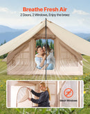 VEVOR Tente de Camping Gonflable, 3x2x2 m, Tente de Glamping pour 3 à 5 Personnes Oxford 300D Facile à Installer, avec Pompe à Main, Auvent, Portes, Fenêtres Maille, Sac de Rangement, Transport Simple - image 6
