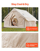 VEVOR Tente de Camping Gonflable, 3x3x2,3 m, Tente de Glamping pour 4 à 6 Personnes Oxford 300D Facile à Installer, avec Pompe à Main, Portes, Fenêtres en Maille, Sac de Rangement, Transport Simple - image 5