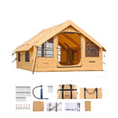 VEVOR Tente de Camping Gonflable, 4 x 3 x 2,2 m, Tente de Glamping pour 5 à 8 Personnes avec Pompe à Main, 2 Puits de Lumière, Auvent, Portes, Fenêtres en Maille, Sac de Rangement, Facile à Installer - image 2