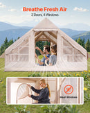 VEVOR Tente de Camping Gonflable, 4 x 3 x 2 m, Tente de Glamping pour 5 à 8 Personnes Oxford 300D, avec Pompe à Main, Portes, Fenêtres en Maille, Sac de Rangement, Simple à Installer, Transport Facile - image 6