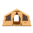 VEVOR Tente de Camping Gonflable, 4,8x3,6x2,2 m, Tente de Glamping de Luxe pour 8 à 12 Personnes avec Pompe à Main, 2 Puits de Lumière, Auvent, Portes, Fenêtres en Maille, Sac de Rangement, 4 Saisons - image 12