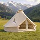 VEVOR Tente Yourte 4 m Jusqu'à 4 Personnes Tente Cloche en Tissu Oxford, pour 4 Saisons, Camping Familial, Glamping, Chasse, Événements Plein Air, avec Passage pour Conduit de Poêle, Tapis Amovible