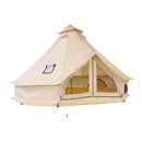 VEVOR Tente Yourte 5 m Jusqu'à 7 Personnes Tente Cloche en Tissu Oxford, pour 4 Saisons, Camping Familial, Glamping, Chasse, Événements Plein Air, avec Passage pour Conduit de Poêle, Tapis Amovible - image 11