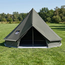VEVOR Tente Yourte en Toile, Tente Cloche 4 m pour 4 Saisons, Camping Familial, Glamping, Chasse, Fêtes Événements en Plein Air, Jusqu'à 4 Personnes, avec Passage pour Conduit de Poêle, Tapis Amovible - image 9