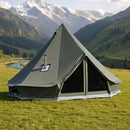 VEVOR Tente Yourte en Toile, Tente Cloche 5 m pour 4 Saisons, Camping Familial, Glamping, Chasse, Fêtes Événements en Plein Air, Jusqu'à 7 Personnes, avec Passage pour Conduit de Poêle, Tapis Amovible - image 2