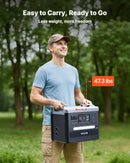 VEVOR Station Électrique Portable 2160 Wh Générateur Solaire Portable 2400 W Panneau Solaire Pliable 200 W pour Alimentation Camping Véhicules de Loisirs, 10 Ports de Sortie, Puissance Entrée Réglable - image 7