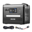 VEVOR Station Électrique Portable 2160 Wh Générateur Solaire Portable 2400 W Station Alimentation pour Camping Véhicules Loisirs, 10 Ports Sortie, Puissance Entrée Réglable, Panneau Solaire Non Inclus