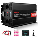 VEVOR Convertisseur Pur Sinus CC 12 V vers CA 230 V Onduleur Sinusoïdal Pur 4000 W, avec Écran LCD, Télécommande Filaire, Port USB et Type-C, 2 Prises CA, pour Camping-car, Voiture, Système Solaire - image 2