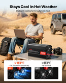 VEVOR Convertisseur Pur Sinus CC 12 V vers CA 230 V Onduleur Sinusoïdal Pur 4000 W, avec Écran LCD, Télécommande Filaire, Port USB et Type-C, 2 Prises CA, pour Camping-car, Voiture, Système Solaire - image 7