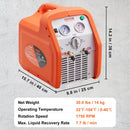 VEVOR Station de Récupération Fluides Frigorigènes Portable 2 Cylindres 1 HP Machine de Récupération de Réfrigérant Liquide ou Vapeur 3,5 kg/min Auto-Nettoyage R32 R22 R134A R401A Climatisation HVAC - image 8