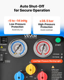 VEVOR Station de Récupération Fluides Frigorigènes Portable 1 HP, Récupérateur de Réfrigérant Double Cylindre, pour Système CVC Climatisation Auto, Unité de Récupération pour Frigoriste 1450 tr/min - image 8