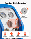 VEVOR Station de Récupération Fluides Frigorigènes 3/4 HP, Récupérateur de Fluide Frigorigène Monocylindre, pour Réfrigérant Liquide Vapeur CVC Climatisation Auto, Groupe de Récupération Portable - image 5