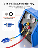 VEVOR Station de Récupération Fluides Frigorigènes Portable 3/4 HP, Récupérateur de Réfrigérant Monocylindre, pour CVC Résidentiel Climatisation Auto, Unité de Récupération pour Frigoriste 1450 tr/min - image 7