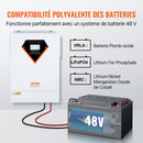 VEVOR Onduleur Hybride 5500 W Onduleur Solaire Hybride Chargeur Hors Réseau à Onde Sinusoïdale Pure 230 V CA avec Contrôleur de Charge Solaire MPPT 100 A Intégré, Charge Hybride, Utilitaire, Solaire - image 5
