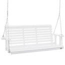 VEVOR Balançoire de porche en bois, 1702x710x600 mm, banc de terrasse pour cour et jardin, forte capacité de charge 400 kg, banc de balançoire robuste avec chaîne de suspension pour extérieur, blanc - image 11