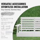 VEVOR Balançoire de porche en bois, 1523x710x600 mm, banc de terrasse pour cour et jardin, forte capacité de charge 400kg, banc de balançoire robuste avec chaînes de suspension pour extérieur, blanc - image 6