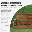 VEVOR Balançoire de porche en bois, 1523x710x600 mm, banc de terrasse pour cour et jardin, forte capacité de charge 400 kg, banc de balançoire robuste avec chaînes de suspension pour extérieur, marron - image 6