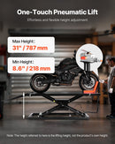 VEVOR Cric de Moto avec Capacité de Charge 680 kg, Pont Élévateur Pneumatique Hauteur de Levage 18-94 cm, Table de Levage de Moto Stable avec Établi Amovible, pour Entretien Réparation Quad VTT - image 3