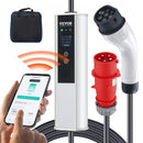 VEVOR Chargeur EV Portable Type 2 IEC6219 Chargeur Voiture Électrique 32 A 7,36 kW Monophasé 22 kW Triphasé Câble de Charge 7,5 m Prise CEE 32 LCD IP66 avec Sac de Rangement Crochet de Câble de Charge - image 2