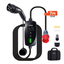 VEVOR Chargeur Voiture Électrique 22 kW Borne de Recharge Véhicule Électrique Mobile 32 A avec Câble Recharge Type 2 7 m, Prise CEE 32 A Triphasé, Écran LCD, Courant Réglable, Boîtier de Commande IP66