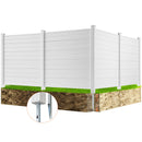 VEVOR Panneau Brise Vue Extérieur 127x127 cm Clôture de Jardin Horizontale Kit 4 Panneaux de Confidentialité avec Piquets Métalliques, Accessoires pour Sols Souples, Cacher les Climatiseurs, Poubelles