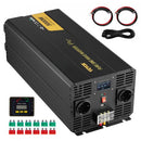 VEVOR Onduleur à onde sinusoïdale pure, 5000 W, onduleur de voiture CC 12 V vers CA 230 V, avec port USB, écran LCD, télécommande, prise EU, pour camping-car, camion, voiture, système solaire, voyage - image 2