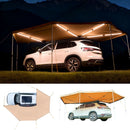 VEVOR Auvent 270 Degrés 5,7x2,1 m Auvent Voiture Latéral Rétractable Abri Autoportant Toutes Saisons pour Véhicule SUV Fourgonnettes Camionnettes Camping, avec Éclairage LED Intégré Imperméable UV50+