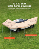 VEVOR Auvent 270 Degrés 6,08x2,10 m Auvent Voiture Latéral Côté Passager Rétractable Abri Autoportant Toutes Saisons Étanche UV50+ pour Véhicule SUV Fourgonnettes Camionnettes, avec Sac de Rangement - image 4
