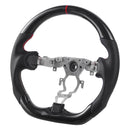 VEVOR Volant Compatible avec Nissan 370Z (2008-2020), Volant de Direction en Fibre de Carbone, Forme en D, Méplat, Poignée en Cuir avec Texture Antidérapante et Coutures Précises, Remplacement, Noir - image 11