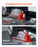VEVOR Cric Bouteille Hydraulique et Pneumatique Capacité 50 T, Cric de Levage pour Voiture Plage 26,5-41 cm, avec Pompe, pour Entretien Réparation Automobile SUV Camion, Atelier Garage, Rouge - image 4