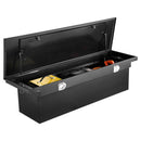 VEVOR Boîte à outils pour camion robuste en aluminium à texture diamant, 1774x507x379 mm, coffre à outils étanche pour benne de camionnette, camping-car, avec serrure, clés et poignées latérales, noir