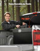 VEVOR Boîte à outils pour camion robuste en aluminium à texture diamant, 1774x507x379 mm, coffre à outils étanche pour benne de camionnette, camping-car, avec serrure, clés et poignées latérales, noir - image 7