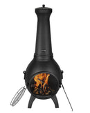 VEVOR Cheminée Extérieur, 559 mm, Poêle à Bois Sphérique en Aluminium Robuste pour Barbecue et Réchauffer, avec Grille, Couvercle de Cheminée Antirouille, pour Patio, Jardin, Arrière-cour, Plein Air