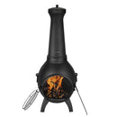 VEVOR Cheminée Extérieur, 559 mm, Poêle à Bois Sphérique en Aluminium Robuste pour Barbecue et Réchauffer, avec Grille, Couvercle de Cheminée Antirouille, pour Patio, Jardin, Arrière-cour, Plein Air - image 2
