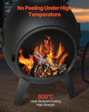 VEVOR Cheminée Extérieur, 559 mm, Poêle à Bois Sphérique en Aluminium Robuste pour Barbecue et Réchauffer, avec Grille, Couvercle de Cheminée Antirouille, pour Patio, Jardin, Arrière-cour, Plein Air - image 5