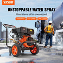 VEVOR Nettoyeur haute pression à gaz 4400 PSI laveuse pression à gaz 4,0 GPM pompe en cuivre pistolet pulvérisateur rallonge 5 buses connexion rapide pour nettoyage voitures, maisons, allées, patios - image 3