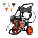 VEVOR Nettoyeur haute pression à essence, 3400 PSI, laveuse haute pression à gaz, 10 L/min, avec pompe en aluminium, pistolet pulvérisateur, rallonge et 5 buses pour voiture, maison, allée, vertical