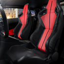 VEVOR Siège de course, lot de 2, cockpit de course réglable avec inclinaison grand angle et mousse haute résilience, cuir PVC souple et curseur Q235B, pour voitures de course et karts, noir+rouge - image 9